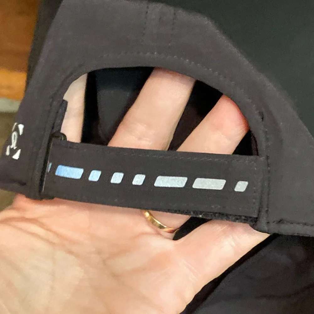 Lululemon  Athletica Black Adjustable Athletic Cap - Reflective Detail